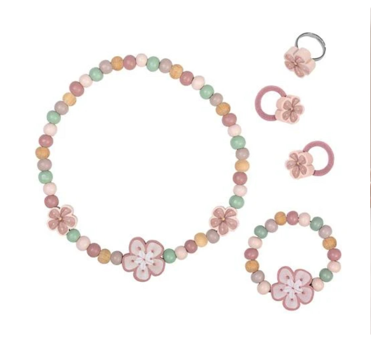 Set de bijoux en bois - Fleur - Little Dutch