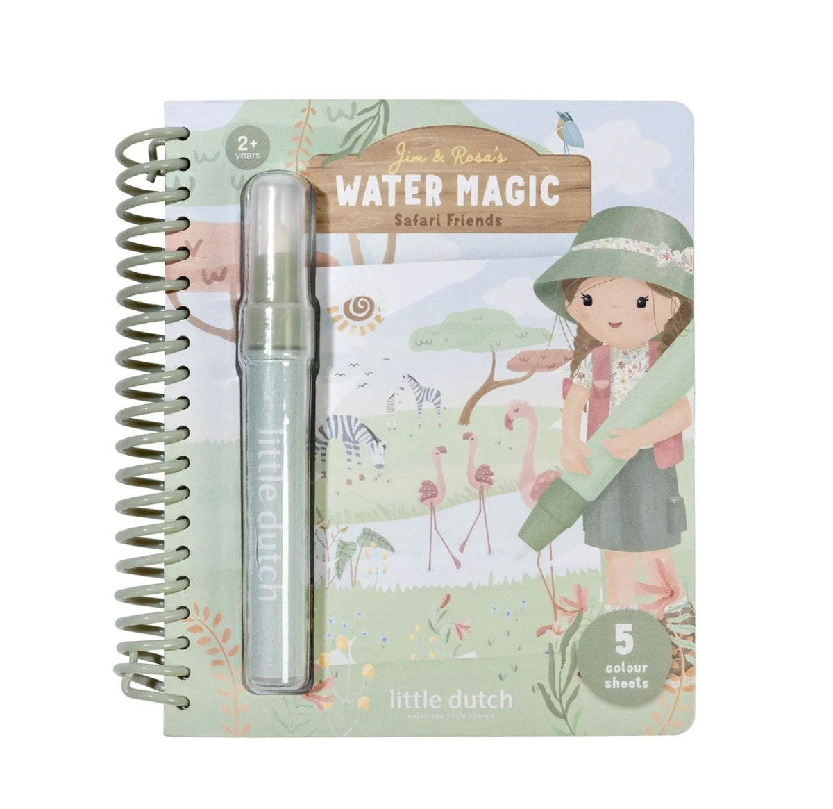 Cahier de coloriage à l'eau - Safari Friends - Little Dutch