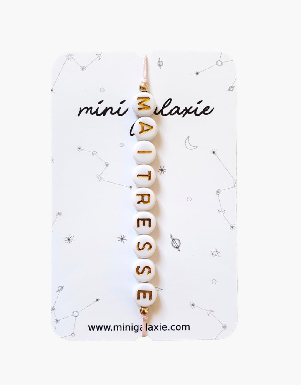 Bracelet coulissant - Maitresse - Mini Galaxie