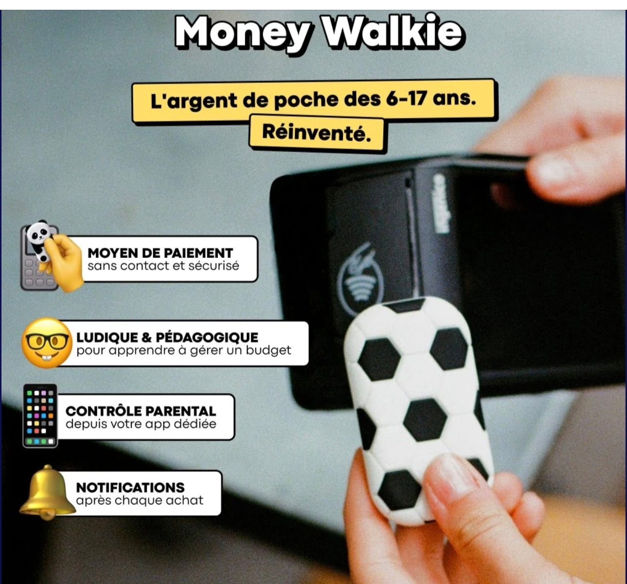 Porte-monnaie sans contact - Foot - Money Walkie