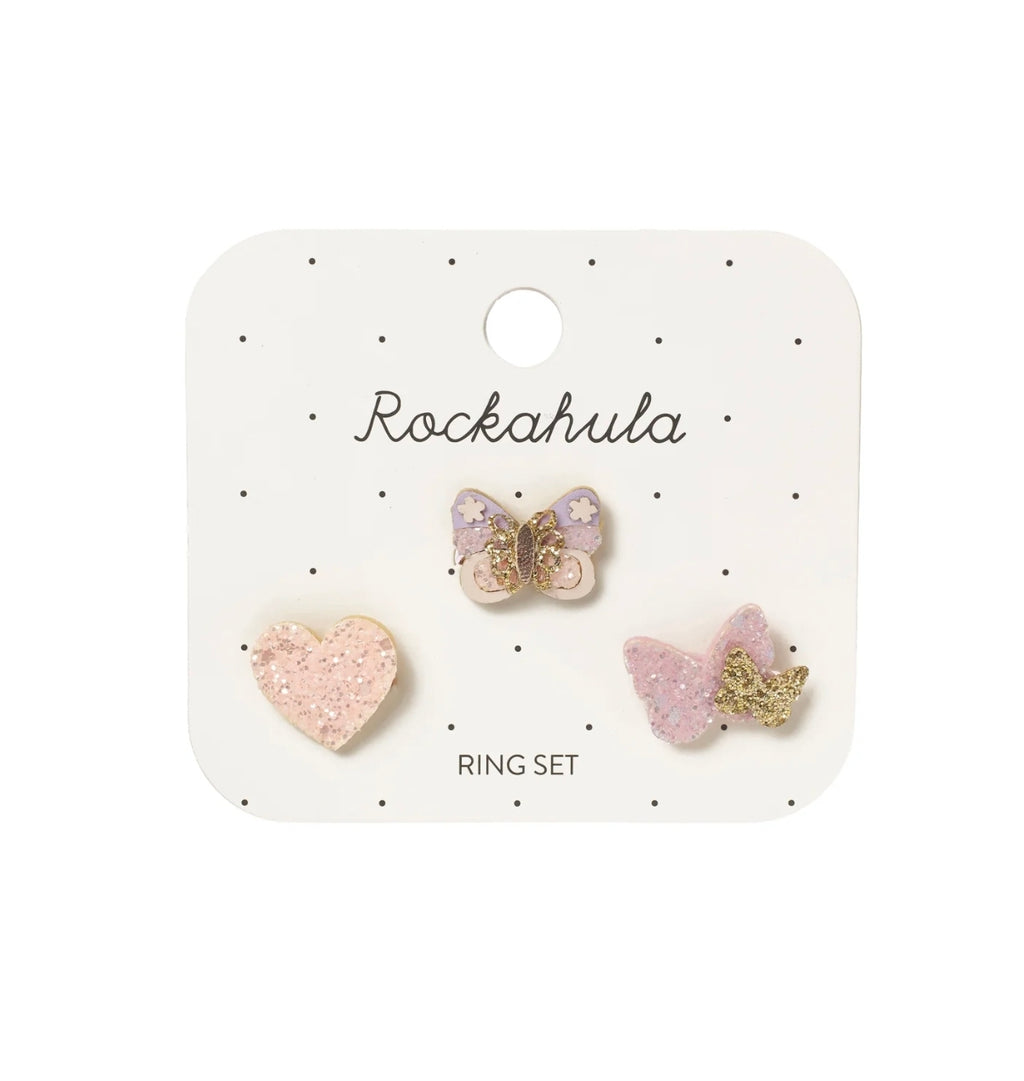 Lot de 3 bagues - Papillon - Rockahula