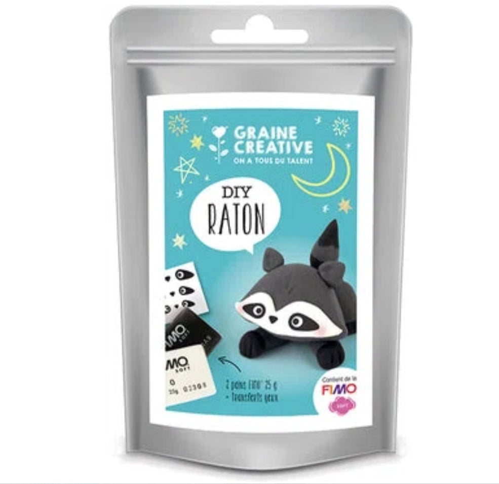 Fimo - Raton Laveur - Graine Créative