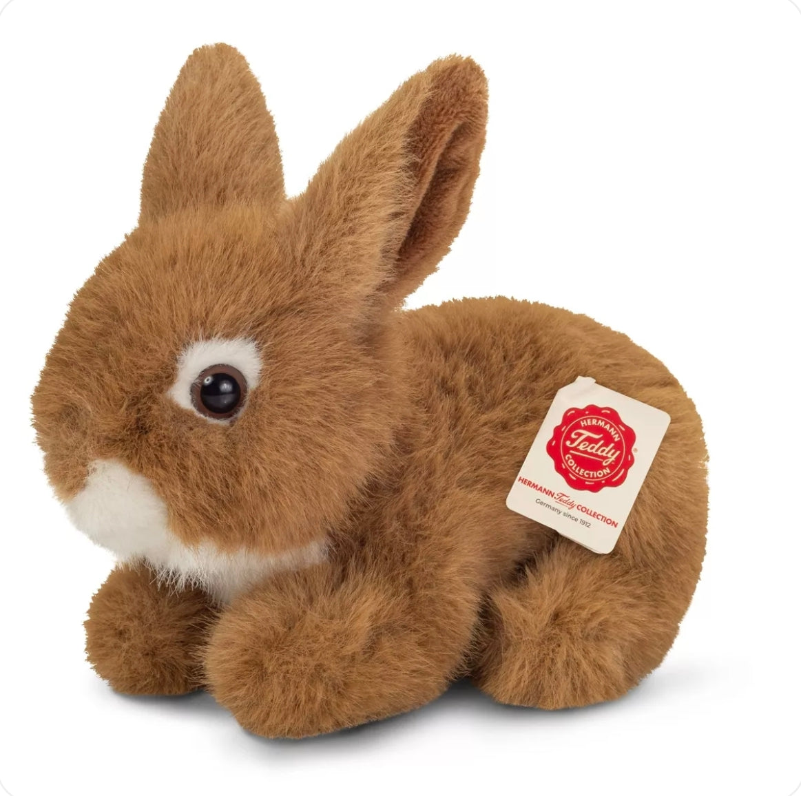Peluche lapin assis 17 cm - Marron  -  Teddy Herrmann