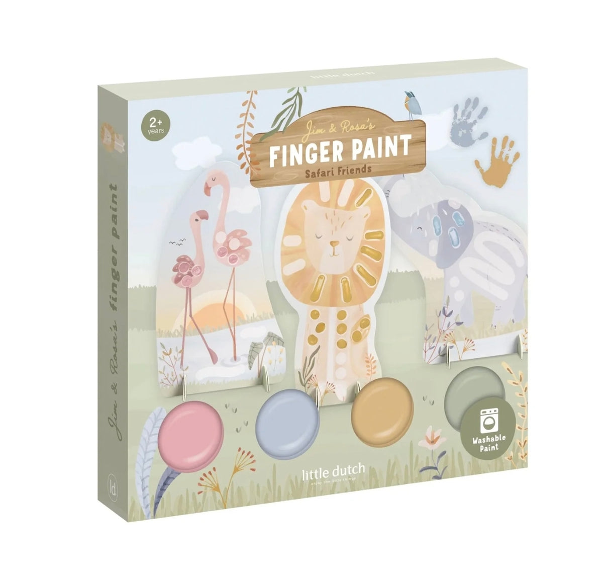 Kit de peinture au doigt - Safari Friends - Little Dutch