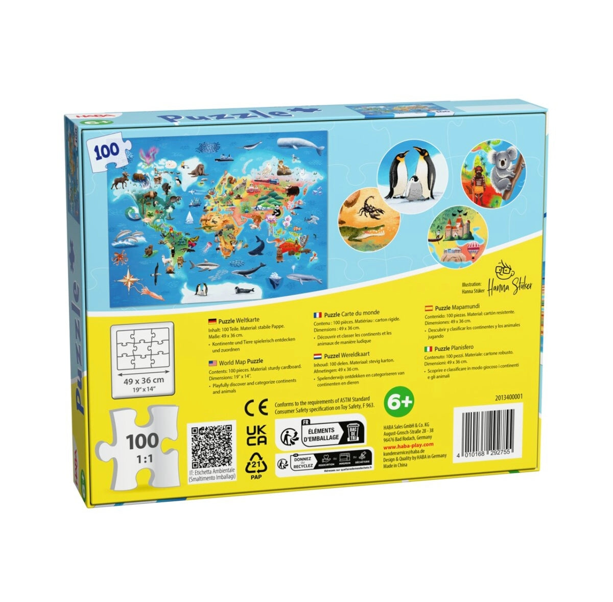 Puzzle - Carte du Monde - Haba