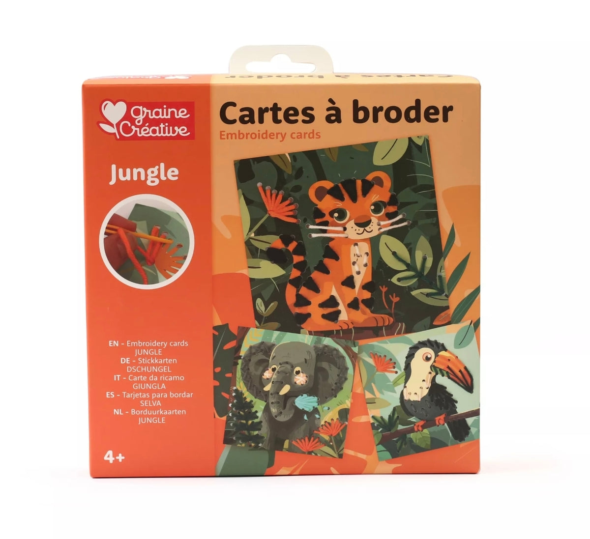 Cartes à broder - Jungle - Graine Créative