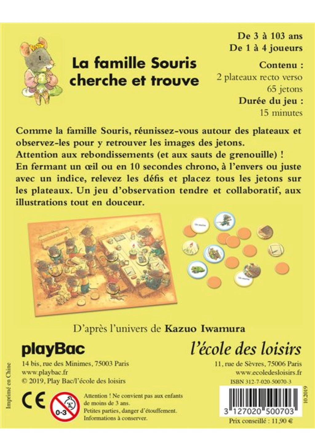 Jeu Cherche et Trouve de la Famille Souris - L'Ecole des Loisirs