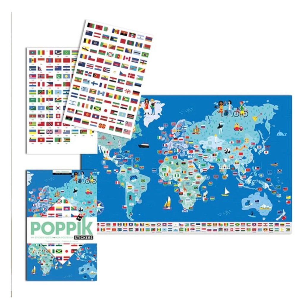 Poster et stickers - Drapeaux du monde - Poppik
