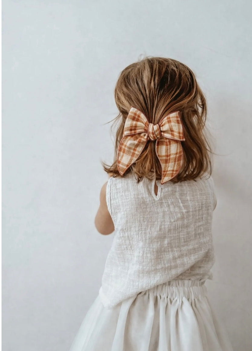 Barrette noeud - Vichy - Mrs Ertha
