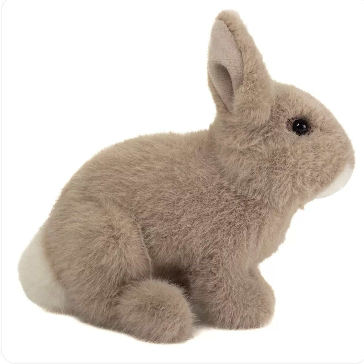 Peluche lapin assis 20 cm - Gris  -  Teddy Hermann