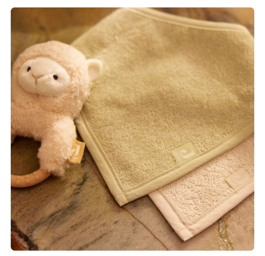 Set de 2 bavoirs bandana -  Matcha/Sand - Jollein