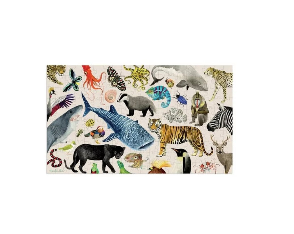Puzzle 200 pièces - Les animaux du monde - Moulin Roty