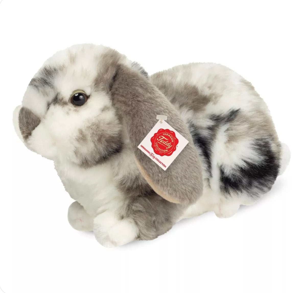 Peluche lapin bélier couché 23 cm -Gris -  Teddy Hermann