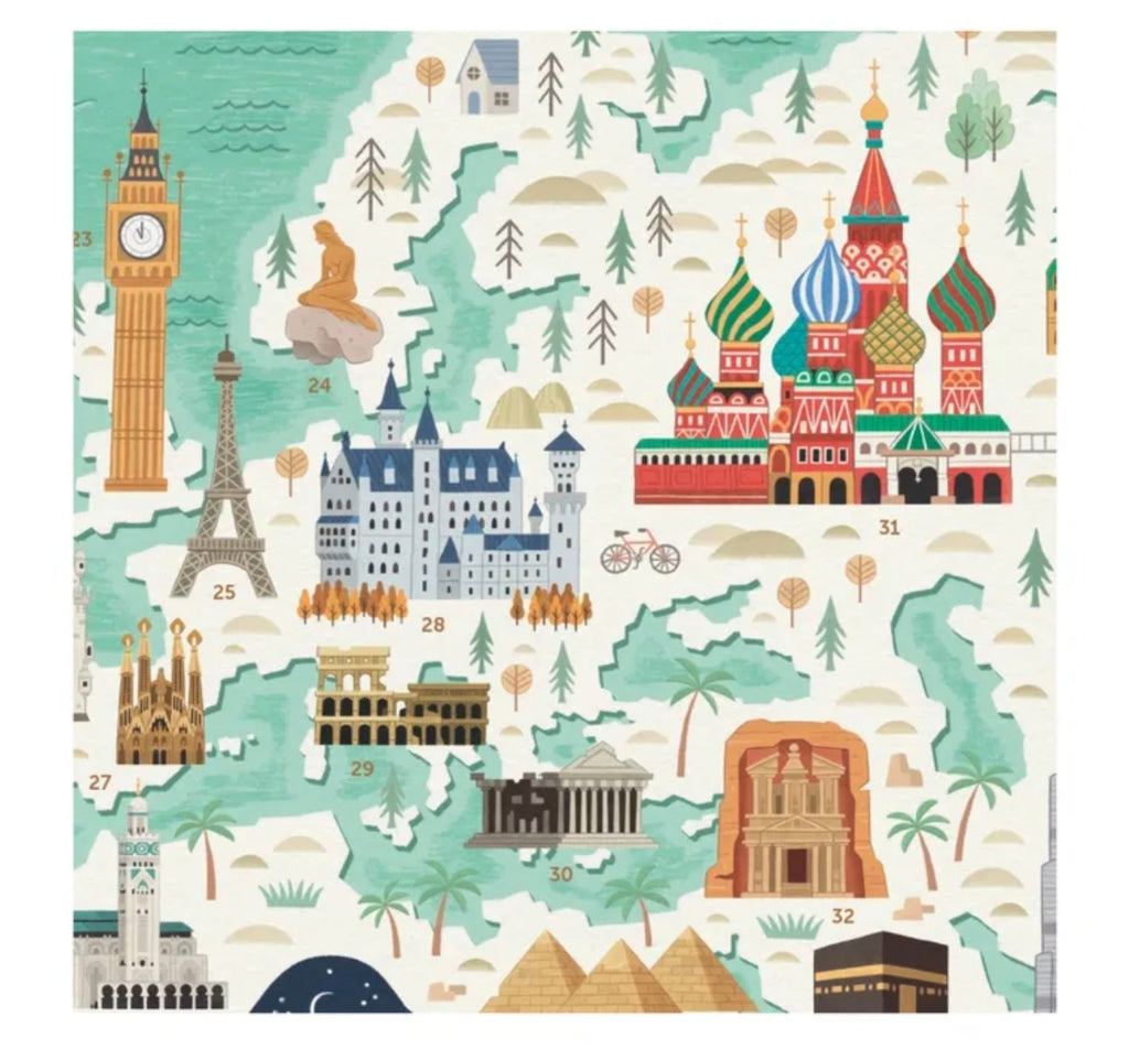 Poster et stickers - Tour du Monde - Poppik