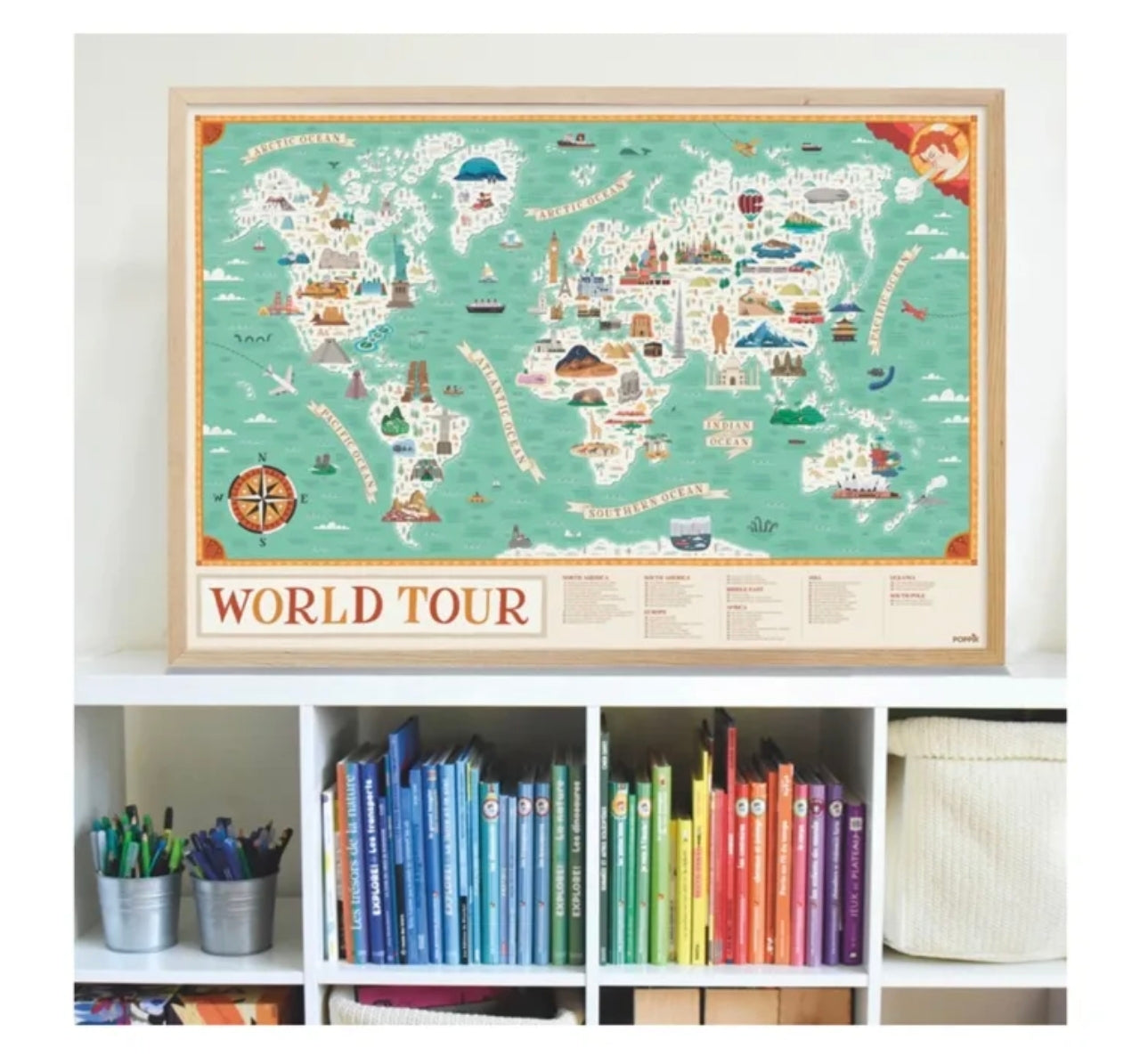 Poster et stickers - Tour du Monde - Poppik