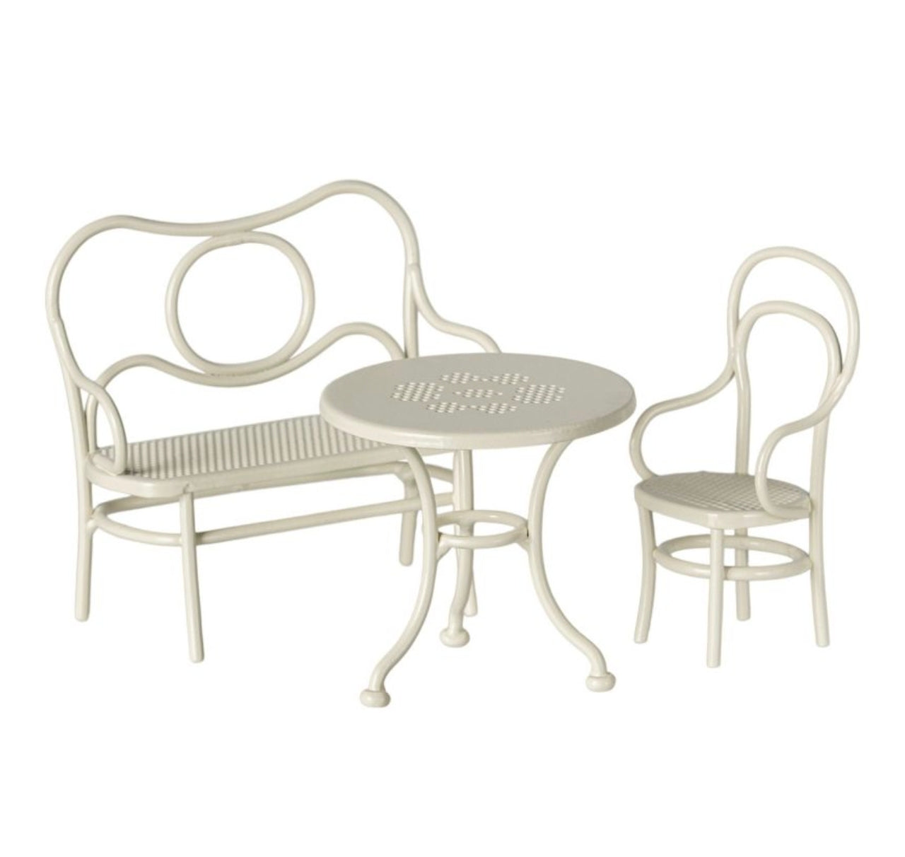 Café set table, banc et chaise - Beige - Maileg