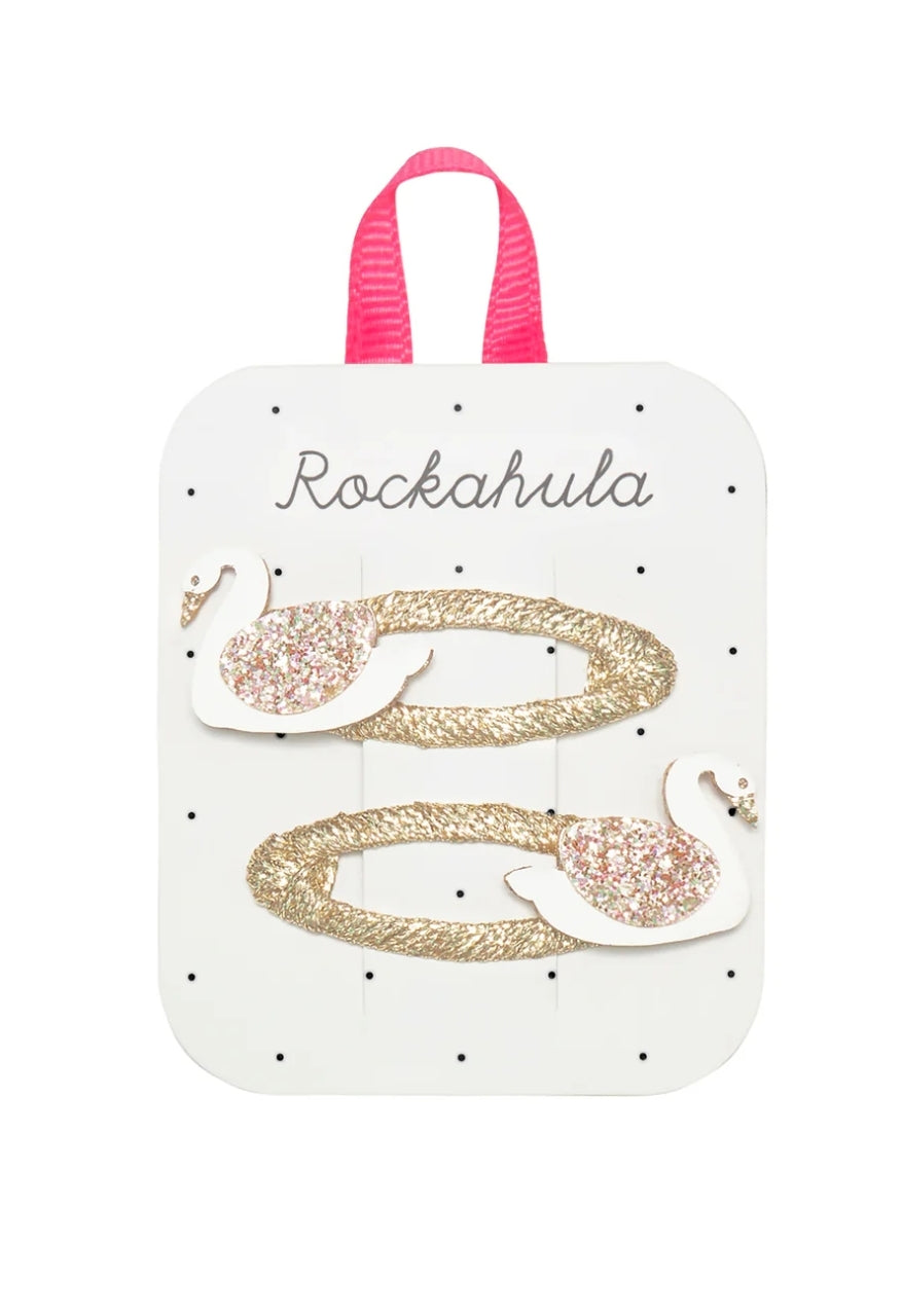 Lot de 2 barrettes - Cygnes - Rockahula