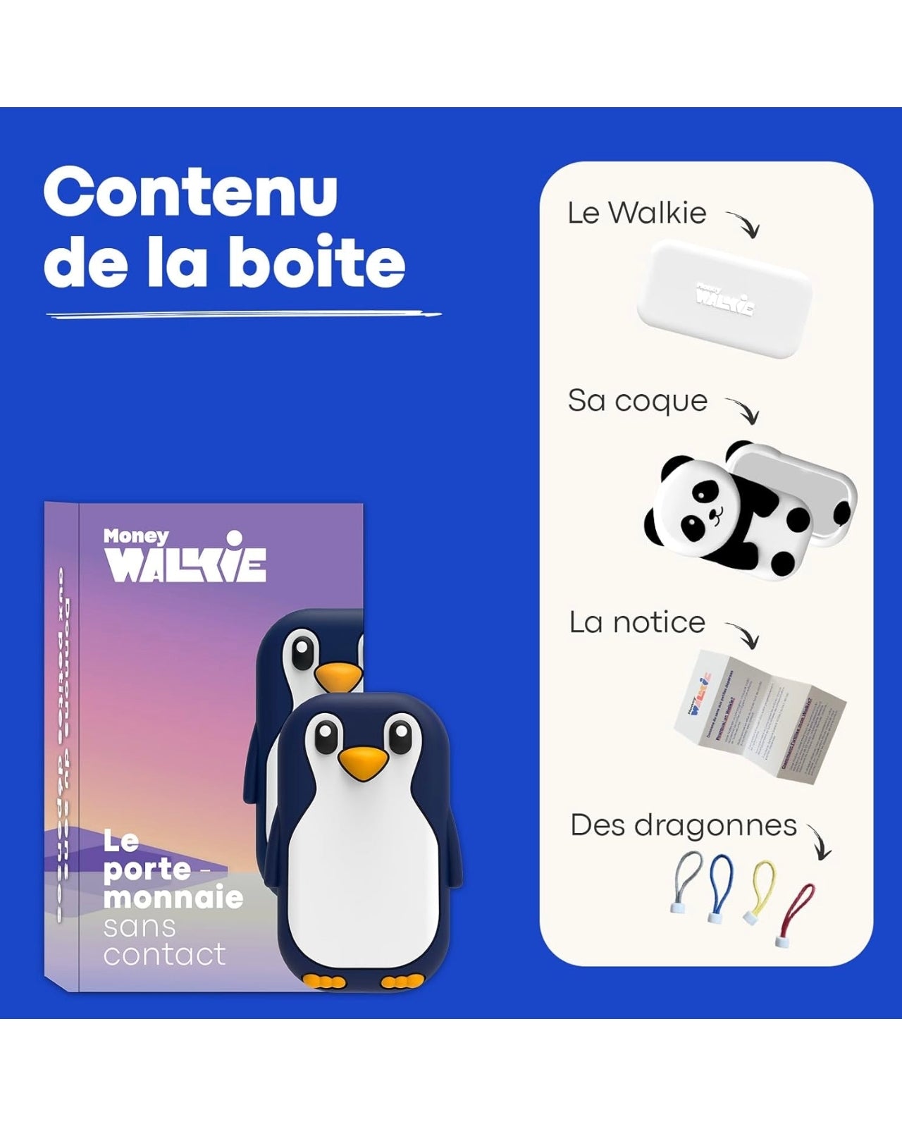 Porte-monnaie sans contact - Pingouin - Money Walkie