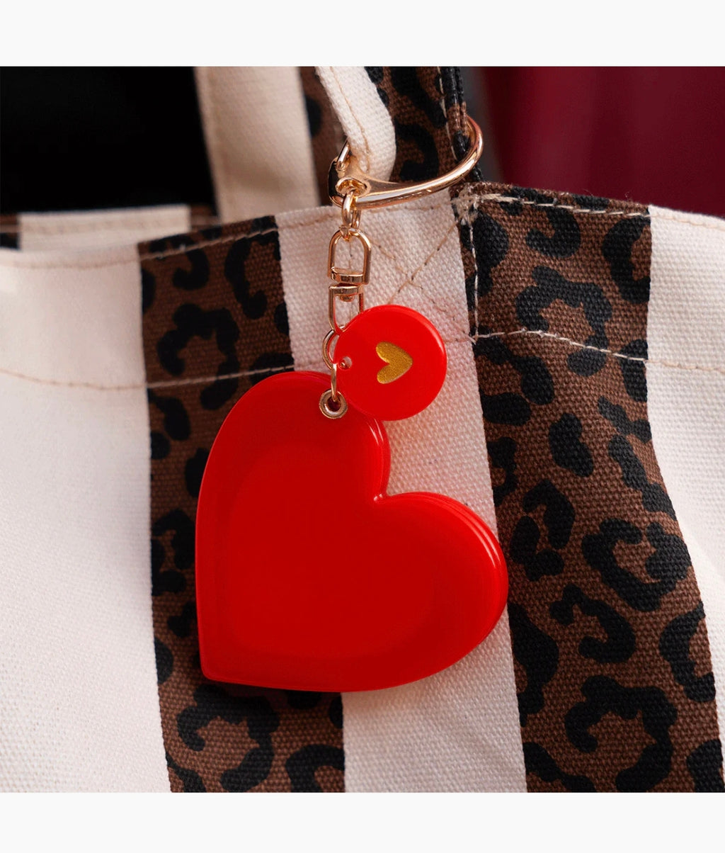 Porte-clés miroir - Coeur Rouge - Mon Petit Léon