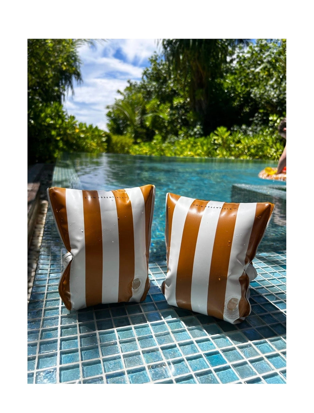 Brassards 0/2 ans - Rayé jaune - Swim Essential