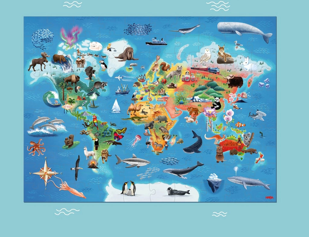Puzzle - Carte du Monde - Haba