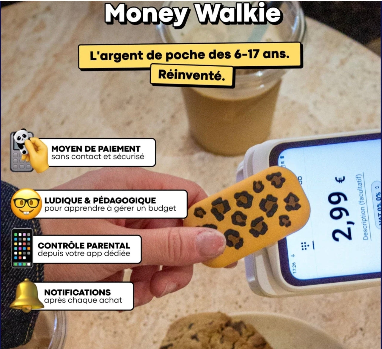 Porte-monnaie sans contact - Léopard - Money Walkie