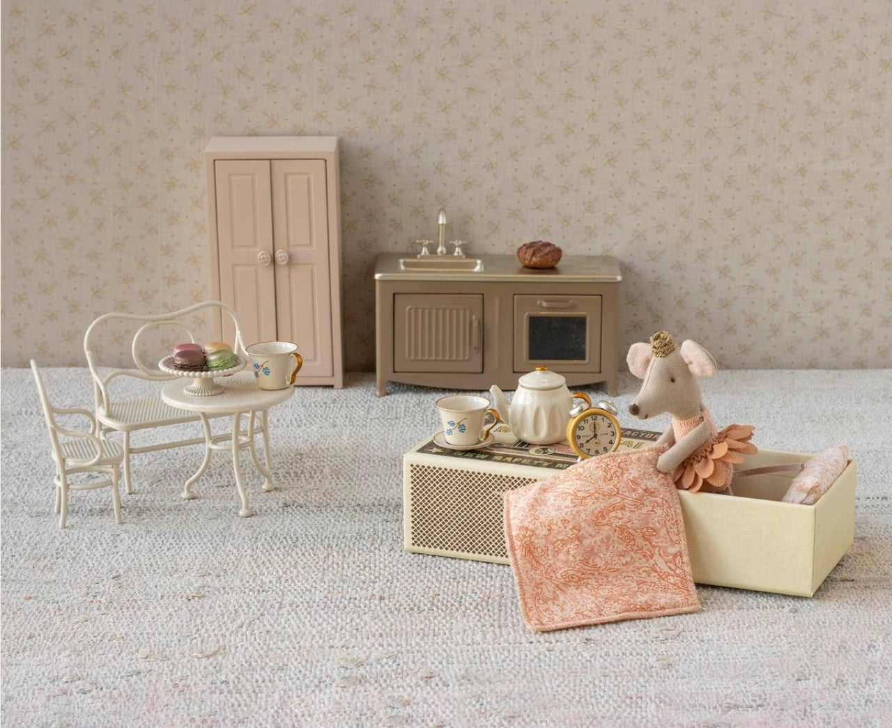 Café set table, banc et chaise - Beige - Maileg