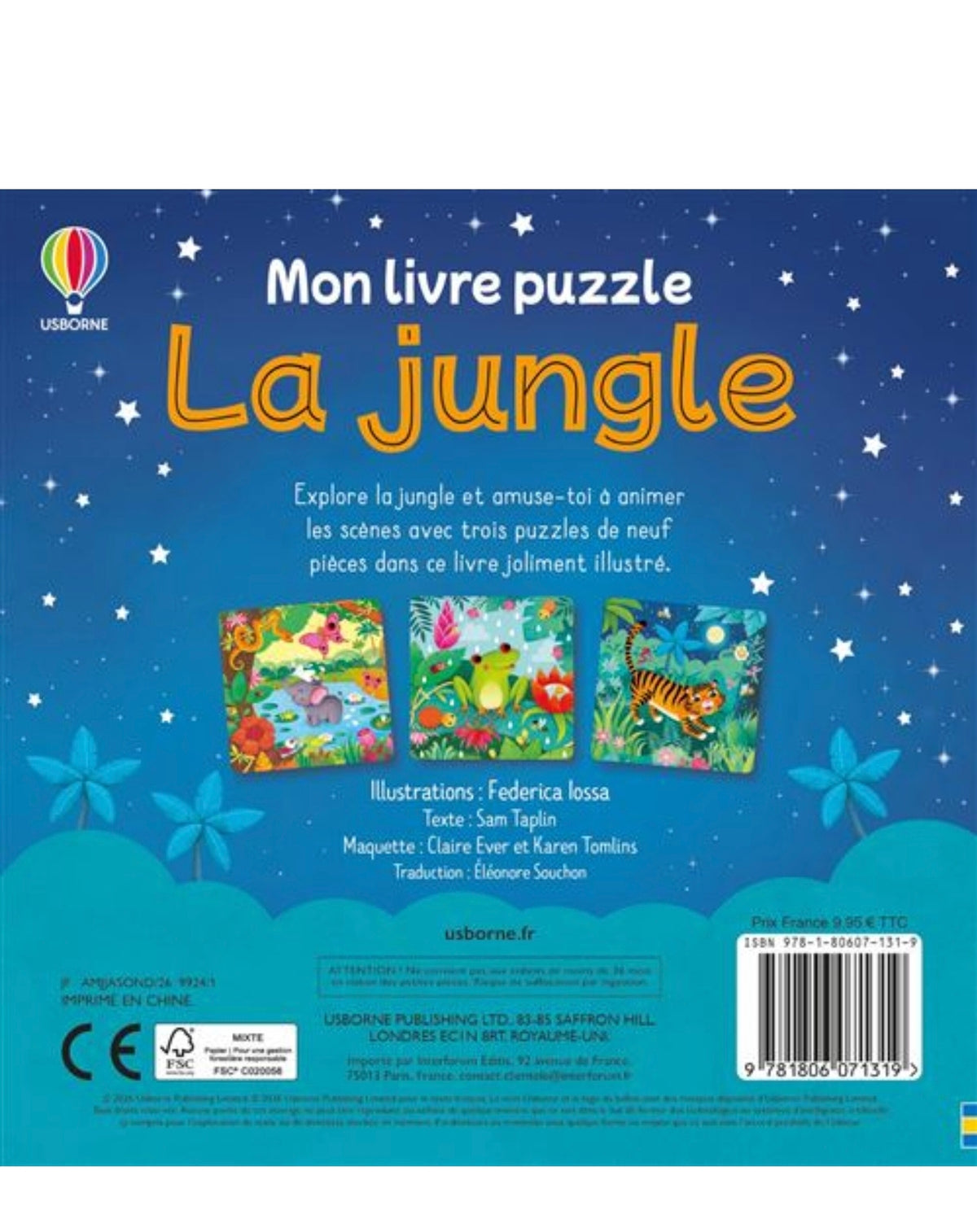 Livre puzzle - La Jungle - Usborne