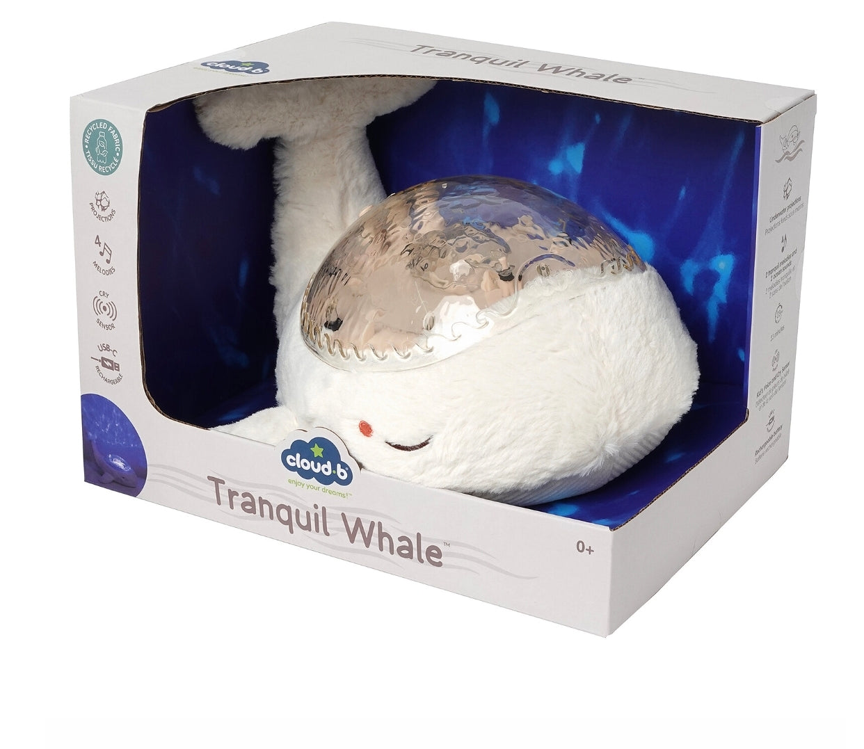 Peluche veilleuse projecteur - Tranquil Whale - Cloud B