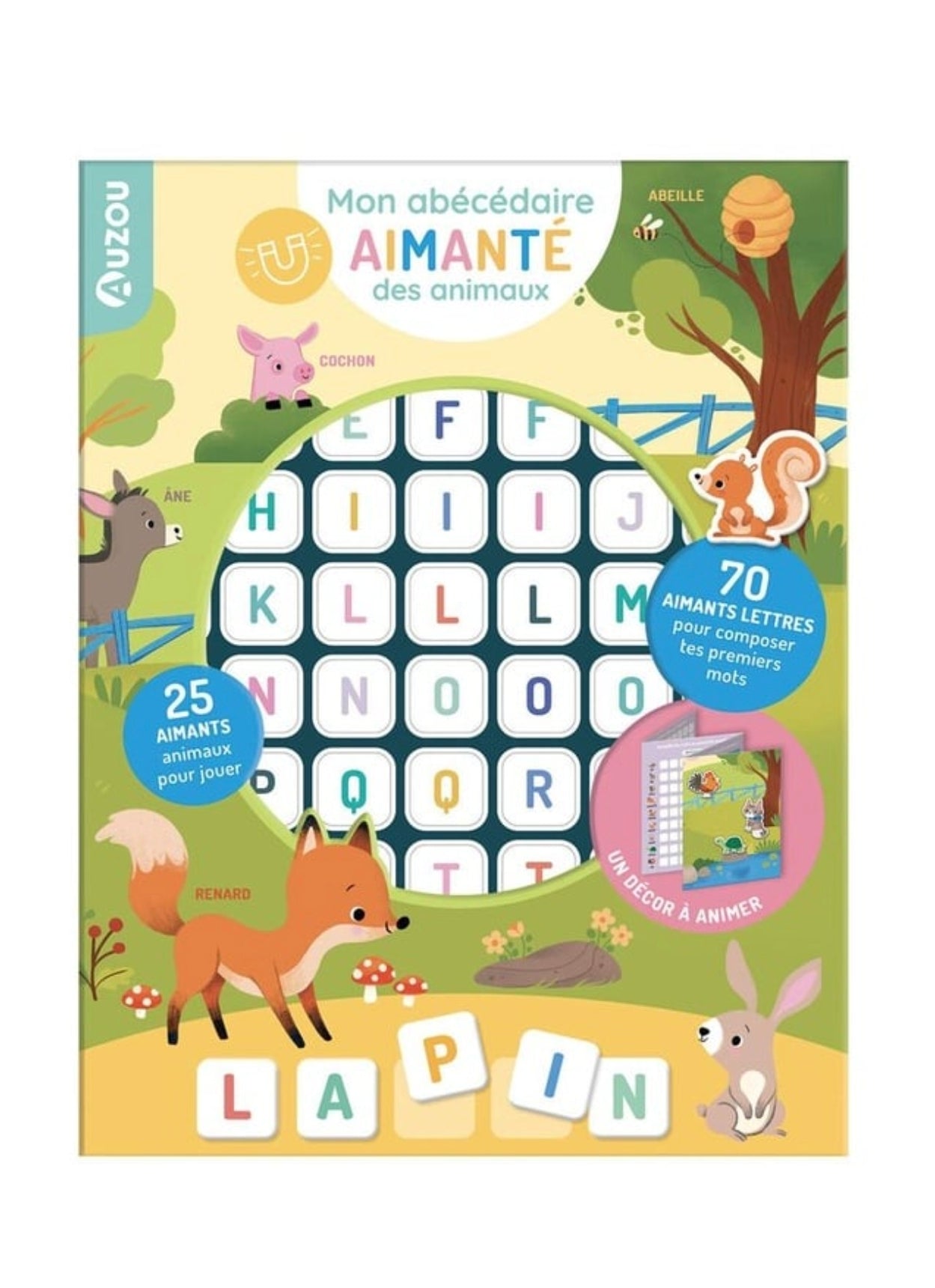Mon aventure aimantée - Abécédaire des animaux - Auzou
